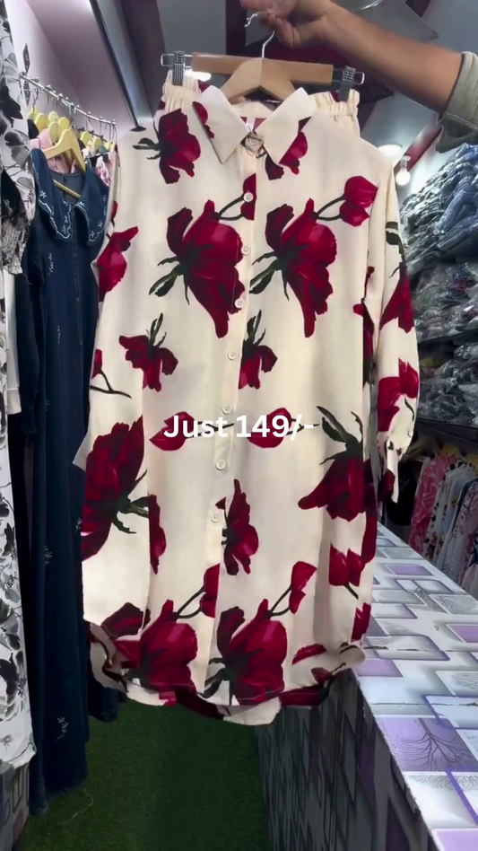 Boho Printed Oversized Casual Shirt