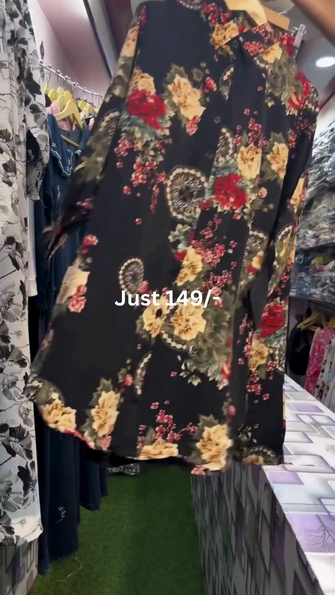 Floral Printed Long Casual Shirt Dress