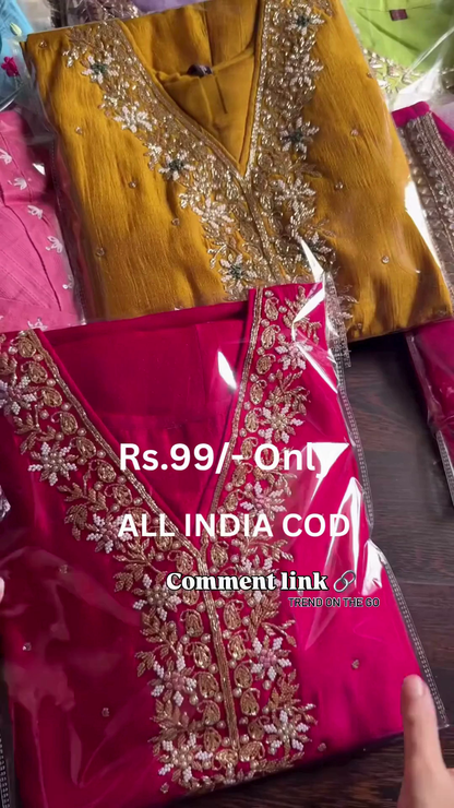 Premium Embroidered Festive Kurti