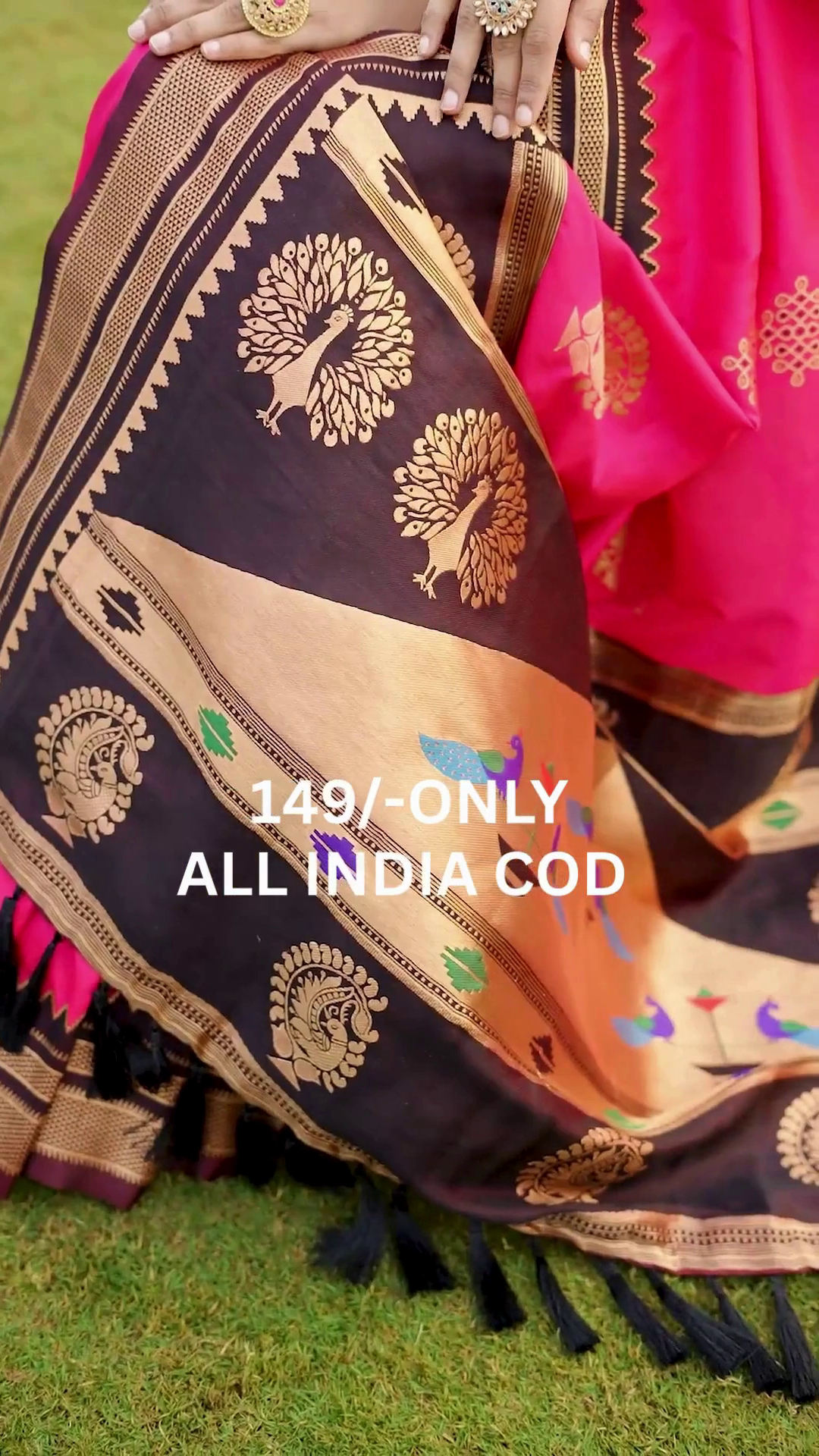 Pink Banarasi Style Traditional Saree