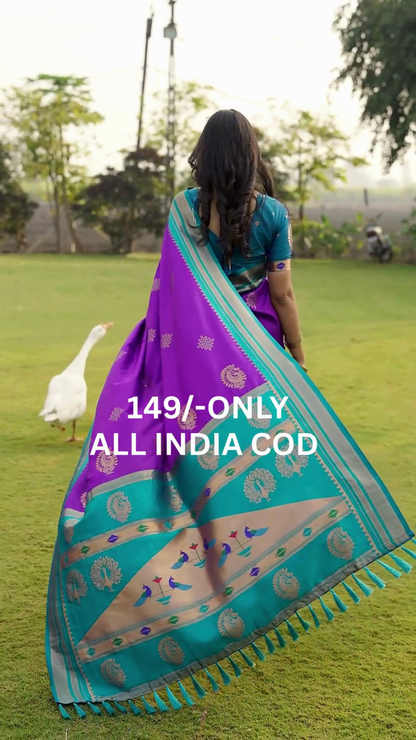 Royal Purple Soft Silk Saree