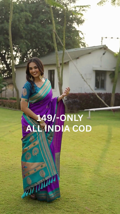 Royal Purple Soft Silk Saree