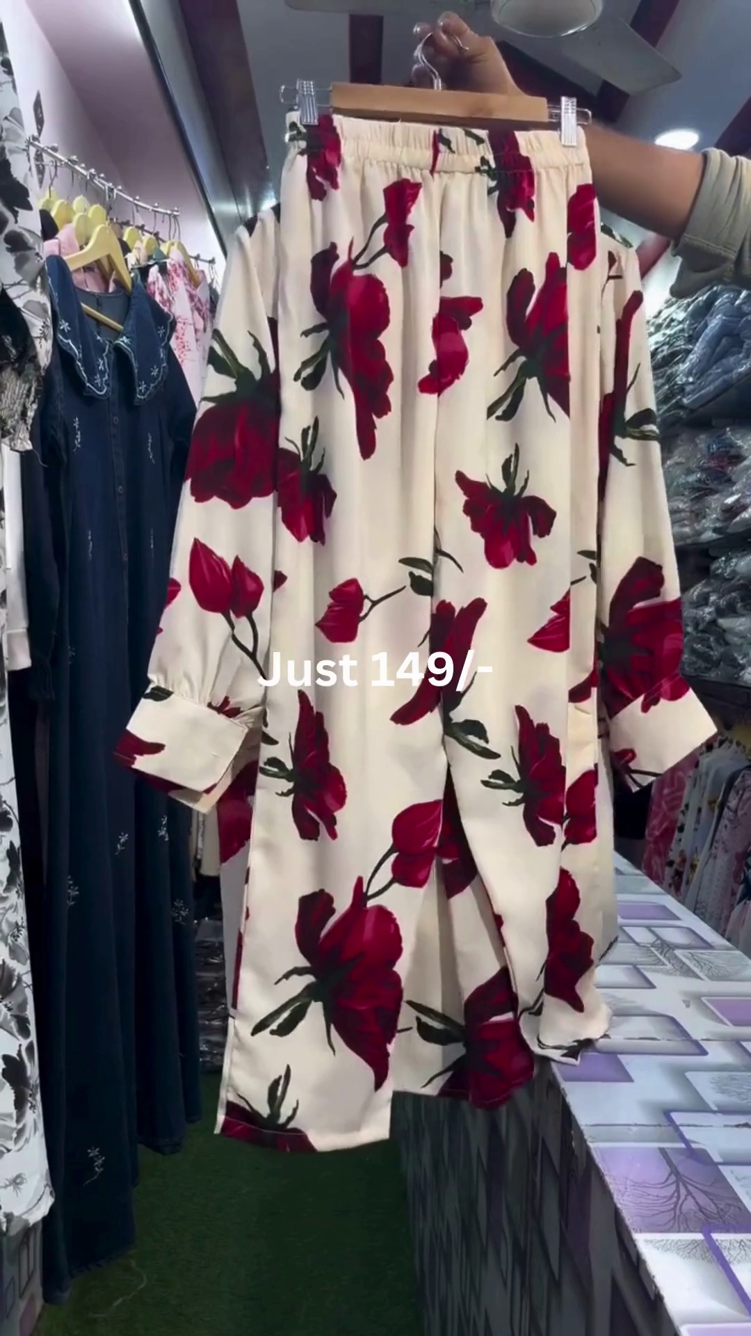 Floral Printed Long Casual Shirt Dress