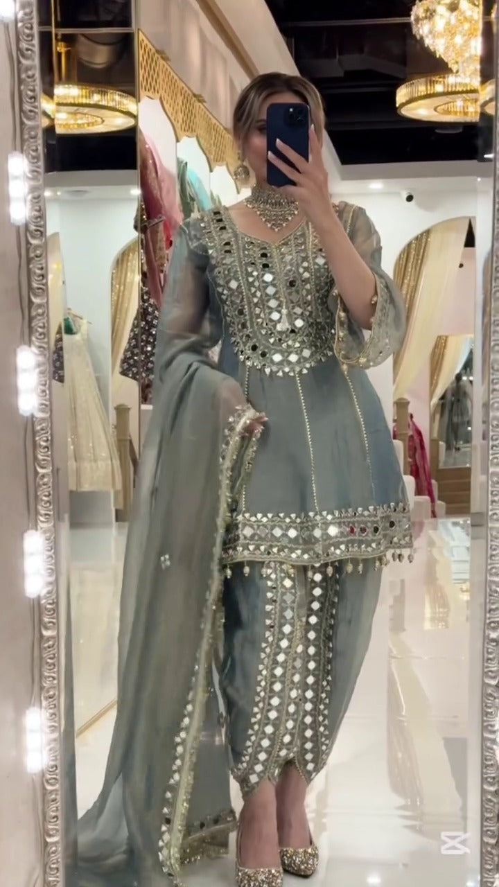 Mirror Work Designer Sharara Suit