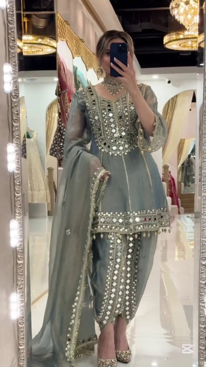 Mirror Work Designer Sharara Suit