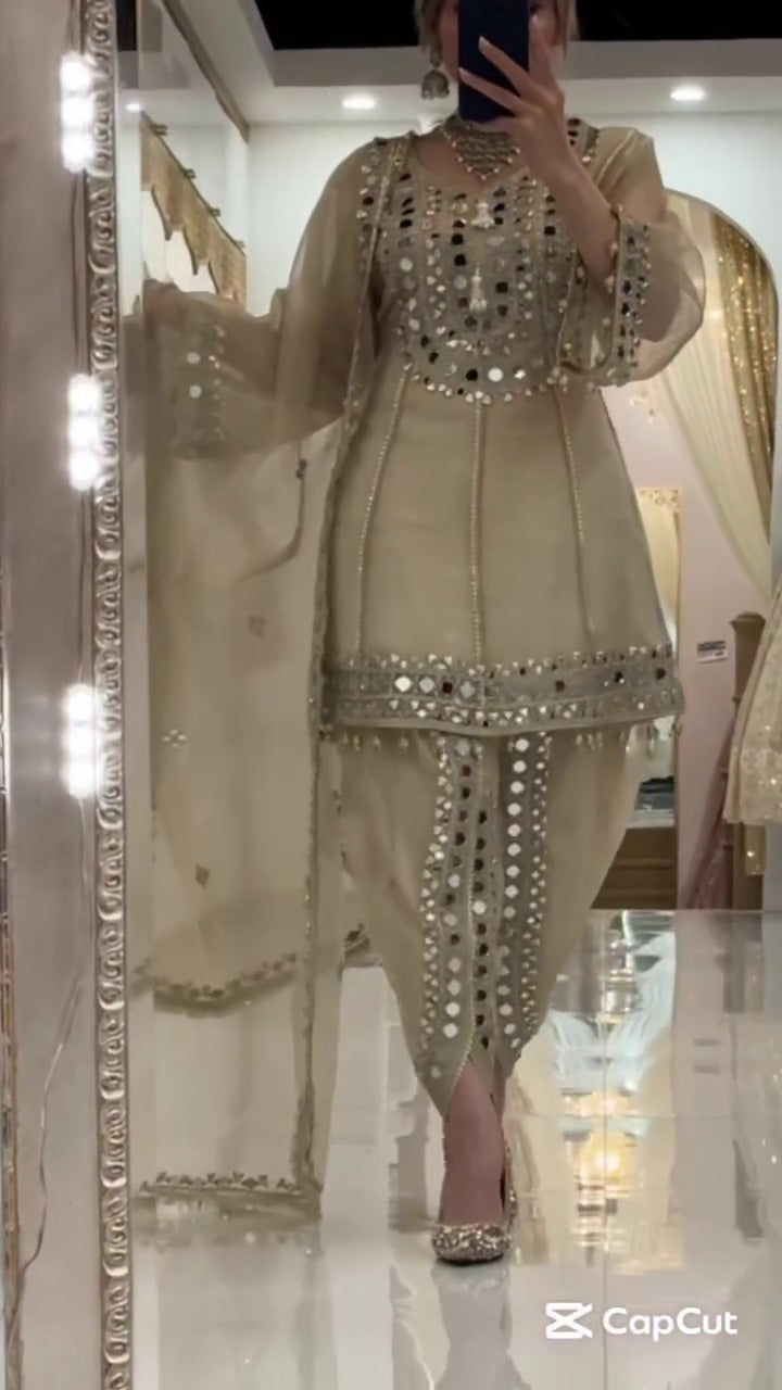 Mirror Work Designer Sharara Suit