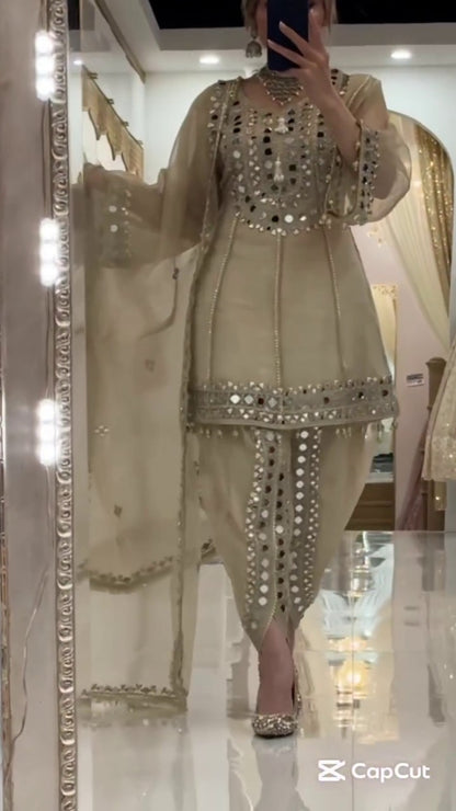 Mirror Work Designer Sharara Suit