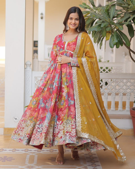 Alia Cut Embroidered & Printed Dresses And Sets